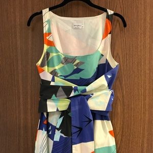 Sleeveless A-Line Dress w/ Sash